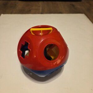 Vintage Tupperware Shape Sorting Toy Ball with all 10 Game Learning Shapes